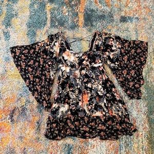 Barley worn Free People mini dark floral dress size small